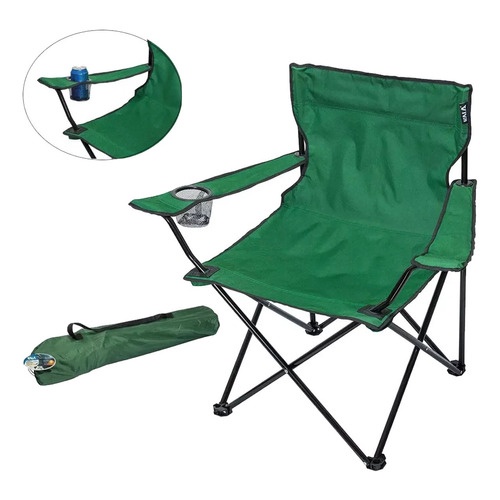 Cadeira Dobrável Camping Pesca Praia Com Porta Copo - Kala