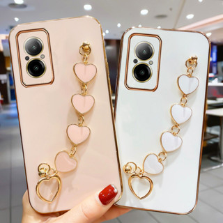 Caixa De Telefone Para Realme C67 2024 Novo Estojo Com Linda E Corrente De Amor RealmeC67