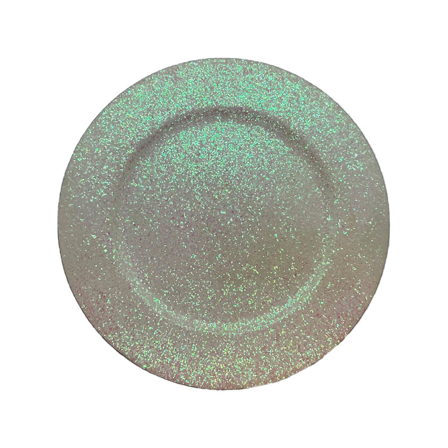 Sousplast Glitter Nacarado - 33cm - 1 unidade - Cromus - Rizzo