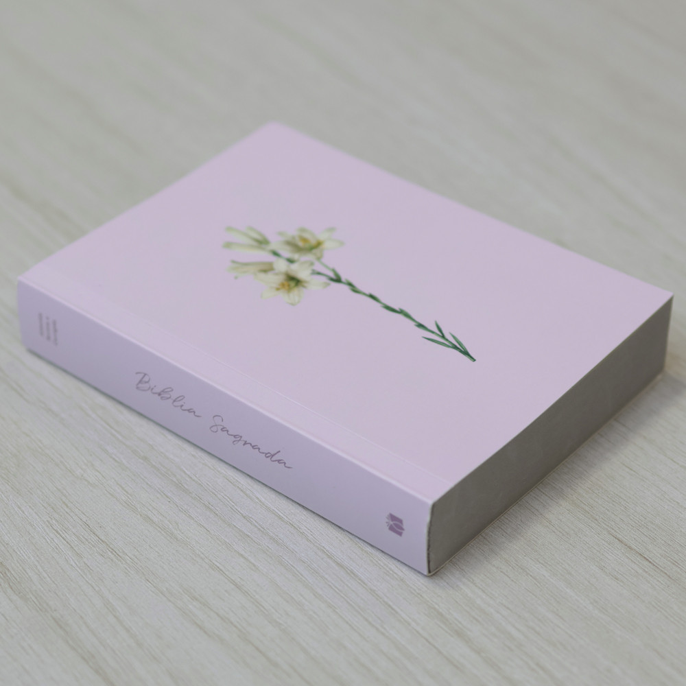 Bíblia Sagrada Média Lírios | ARC | Capa Brochura Rosa · foto 2