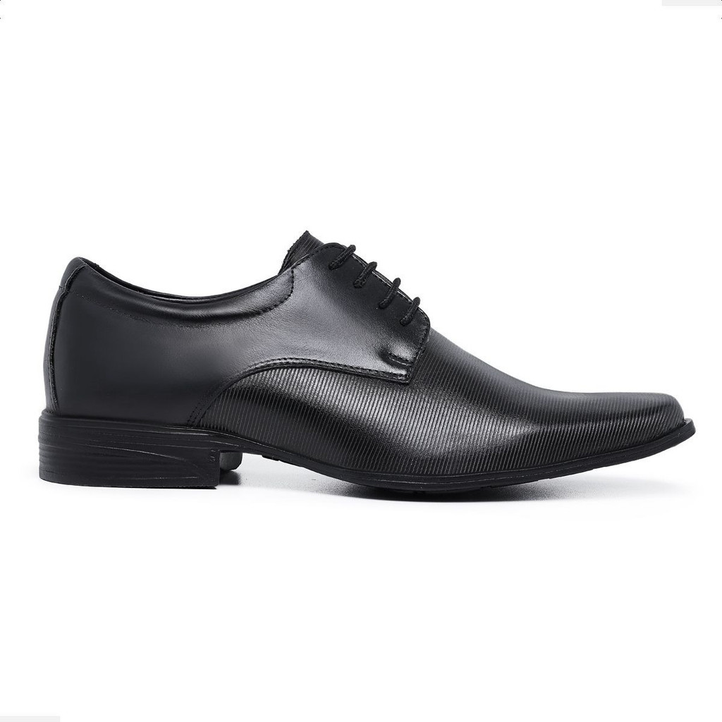 Sapato Masculino Preto Social Com Cadarço Para Casamento Noivado Festa Trabalho Sch 1500