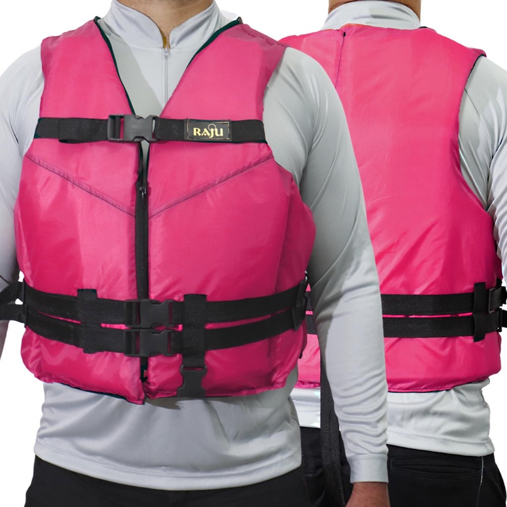 Colete Salva Vidas Feminino Raju Para Lazer Embarcação Pescaria Atividade Aquática 70kg Cor Rosa