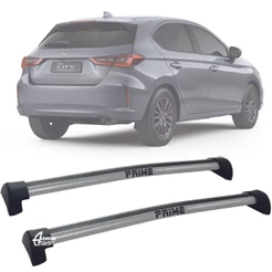 Rack Teto Aluminio Prime Honda City Hatch 21-25 Prata PR334