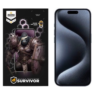 Película para iPhone 15 Pro Max com Aplicador - Survivor Privacidade - Gshield em Oferta na Shopee