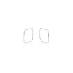 Brincos argola prata 925 quadrado 14mm