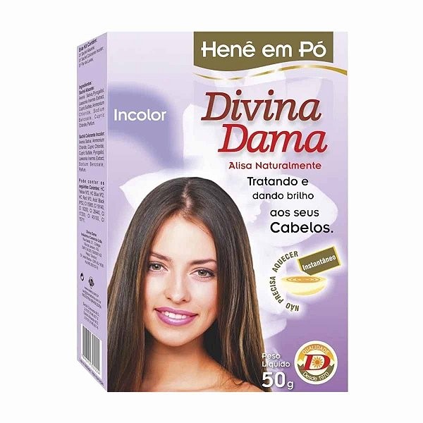 Henê Em Pó Divina Dama Incolor 50g em Oferta na Shopee