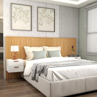 Cabeceira Casal Premium Ripado em Oferta na Shopee
