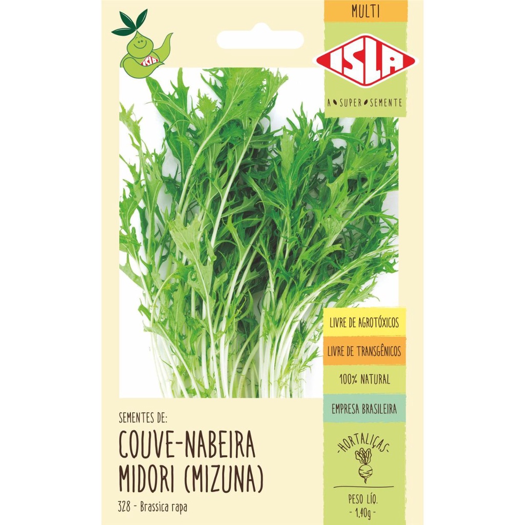 Sementes de Couve Nabeira Midori Mizuna 1,4 g - Isla Multi em Oferta na Shopee