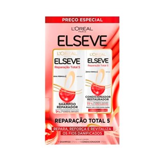 Kit Shampoo 375ml + Condicionador 170ml Elseve Reparação Total 5