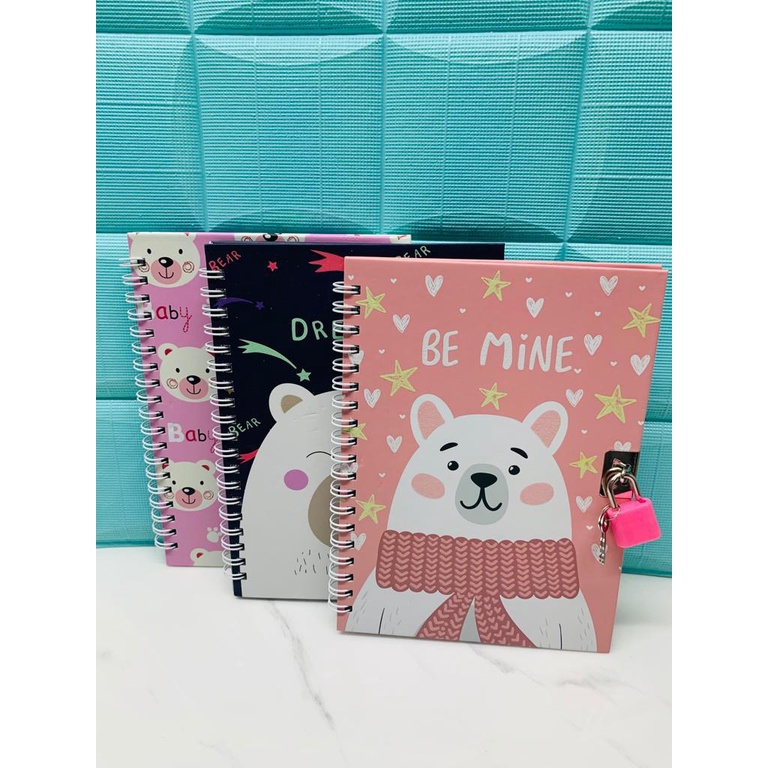 Diário Fofo Com Cadeado E Chave Decorada Papelaria Escolar em Oferta na Shopee