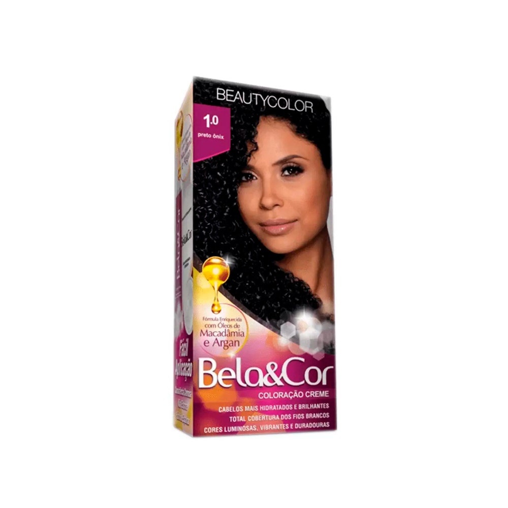 Tintura Bela Cor Mini Kit 1.0 Preto Onix - Beauty