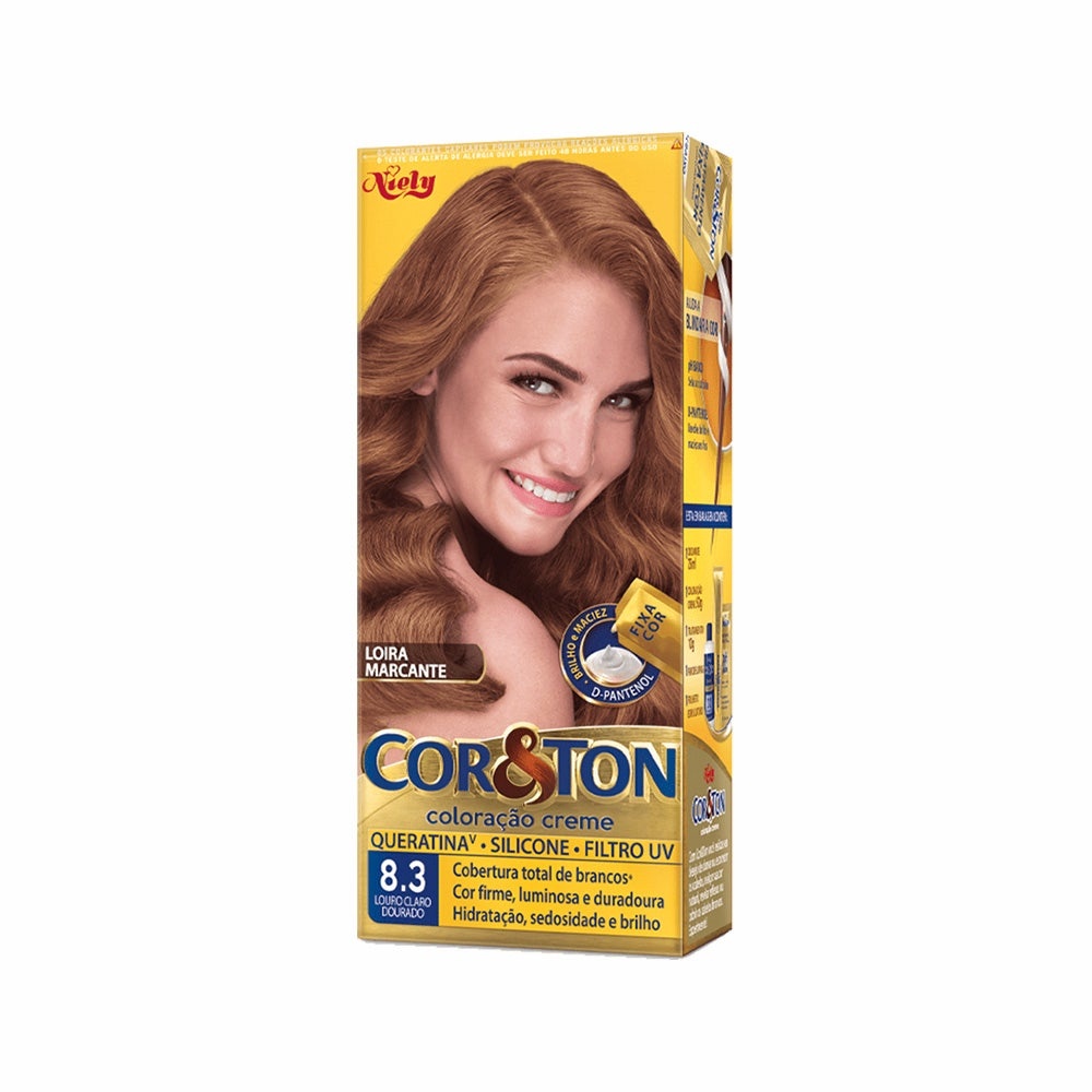 Tintura Cor & Ton 8.3 Louro Claro Dourado em Oferta na Shopee