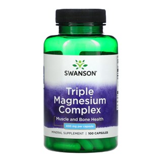 Complexo Triplo de Magnésio 400mg Swanson 100 Cápsulas