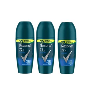 Kit 3 Desodorantes Roll On Rexona Men Active Dry 50ml cada