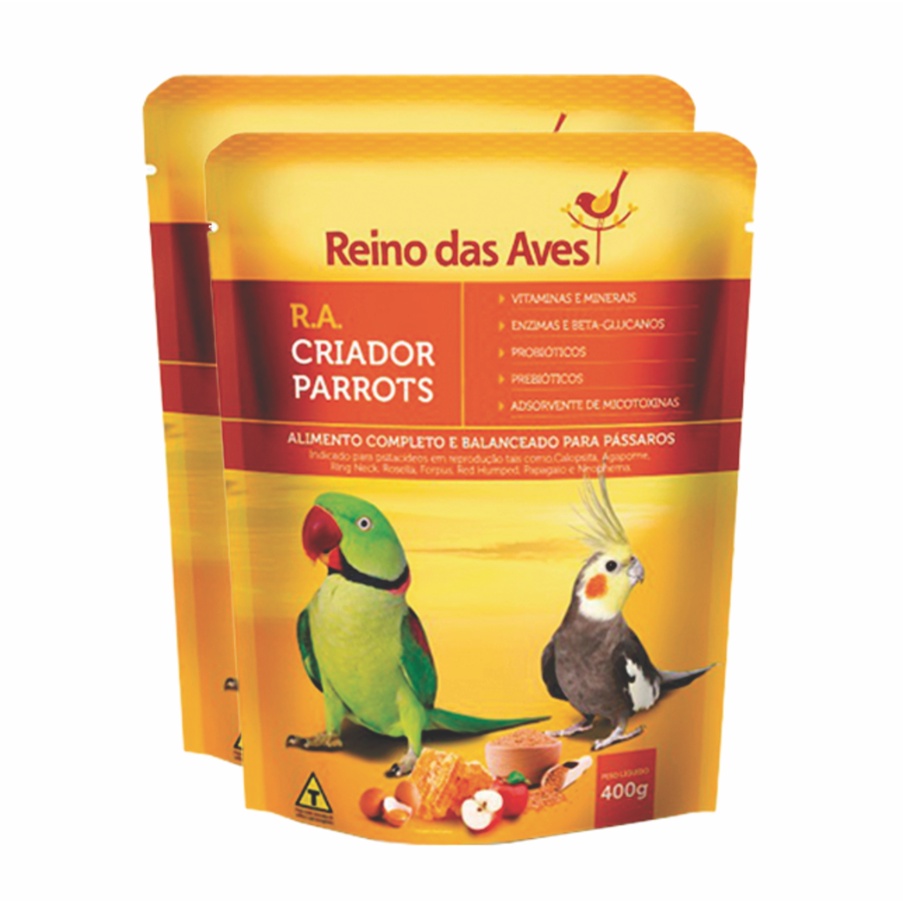 Kit 2un Farinhada Para Calopsita R A Criador Parrots 400g
