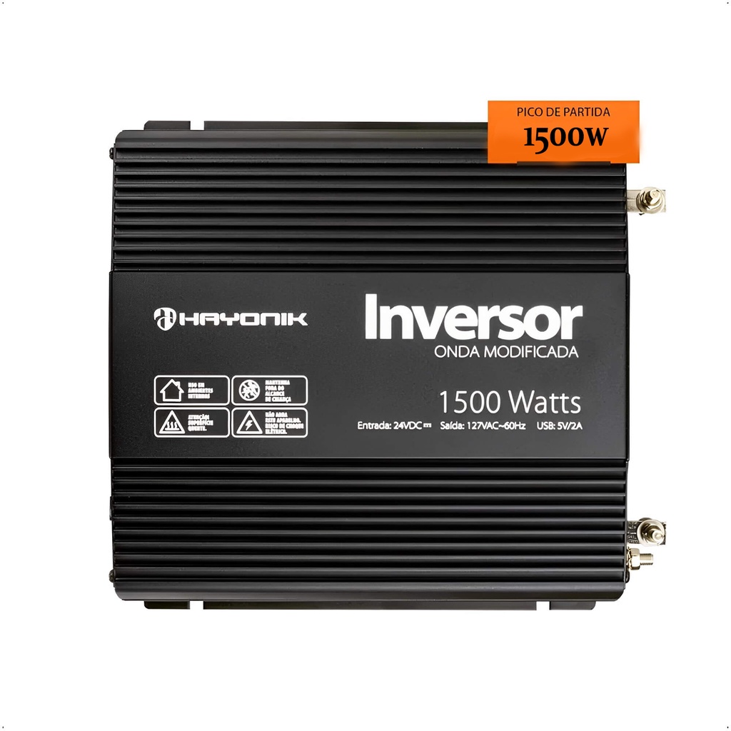 Inversor de Onda Modificada 1500W 24Vdc/127V PW12-6 Off Grid Hayonik - 67222 em Oferta na Shopee