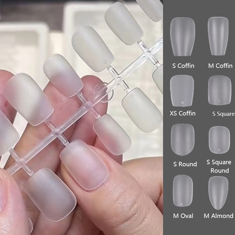 UR SUGAR 120 Pçs/Saco Imprensa Fosca Em Pontas De Unhas Macio Cobertura Completa Falsas Oval Amêndoa Esculpida