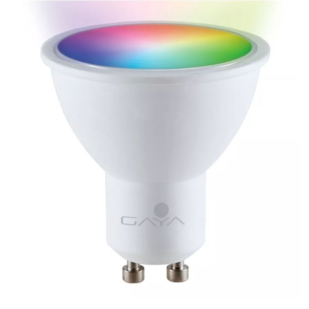 Lâmpada Dicroica Led Wifi Smart RGB 5w Gu10 Alexa Google Gaya - Home & Living
