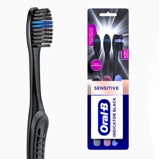 Escova Dental Oral B Charcoal 35 Extra Soft com 3un em Oferta na Shopee