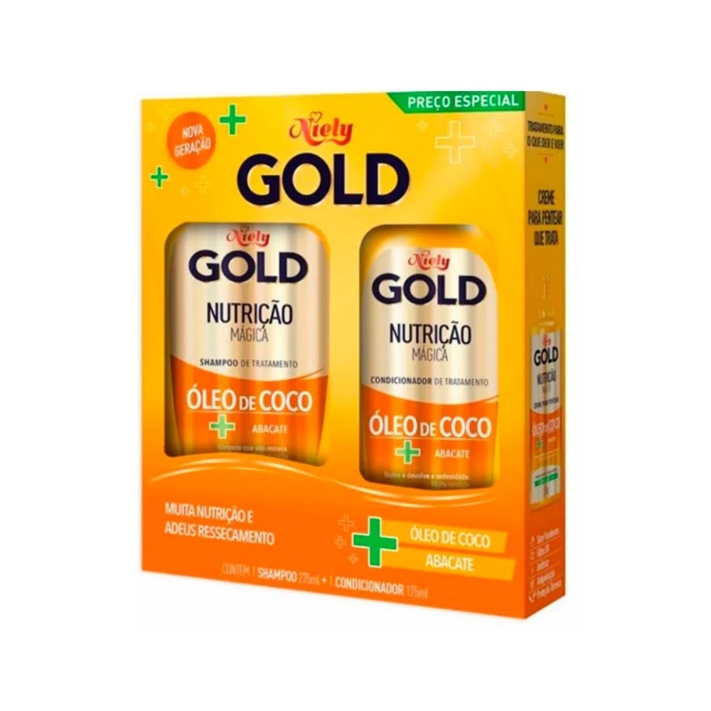 Kit Shampoo + Condicionador Niely Gold Nutrição Poderosa em Oferta na Shopee