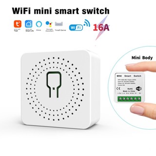 Tuya Smart Home MINI DIY wifi Switch Relay Moudle 2 Vias Controle Remoto Timmer De Luz De Parede Funciona Com Alieax CFYT