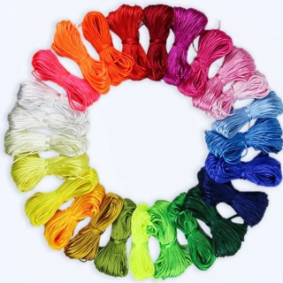 Kit Fio de Cetim Enfeite Para Trança 50 Metros 10 Cores 1mm em Oferta na Shopee