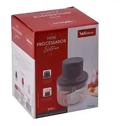 MINI PROCESSADOR DE ALIMENTOS ELETRICO RECARREGAVEL 250ML WELLMIX