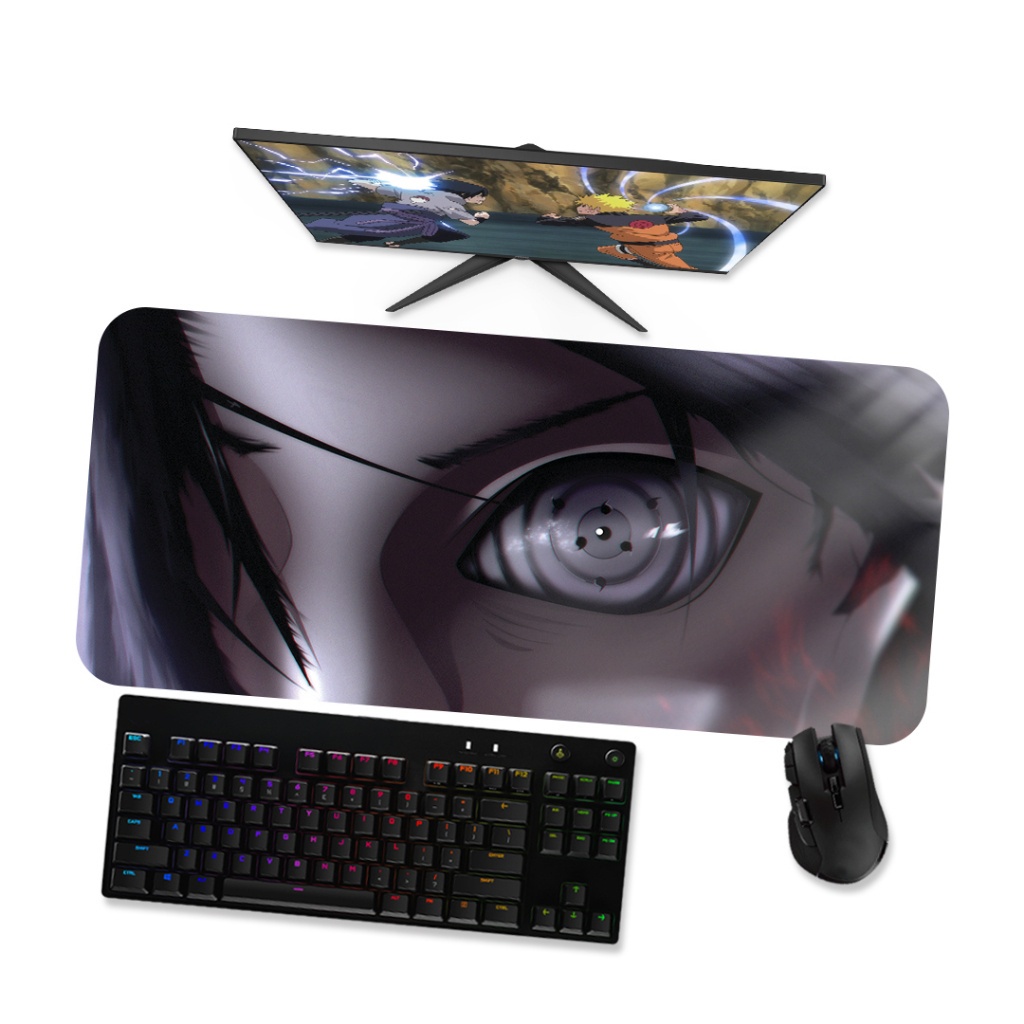 Mouse Pad Gamer Grande Naruto  Sasuke Uchiha Rinnegan 1 90x40 80x40 60x40 70x30 45x40