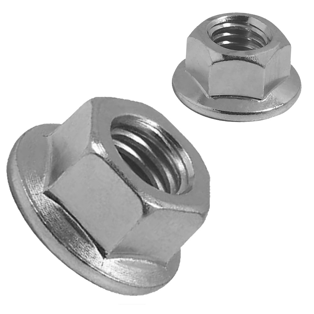 PORCA SEXTAVADA M10 DIN 6923 FLANGE SERRILHA GEOMET - 500UN