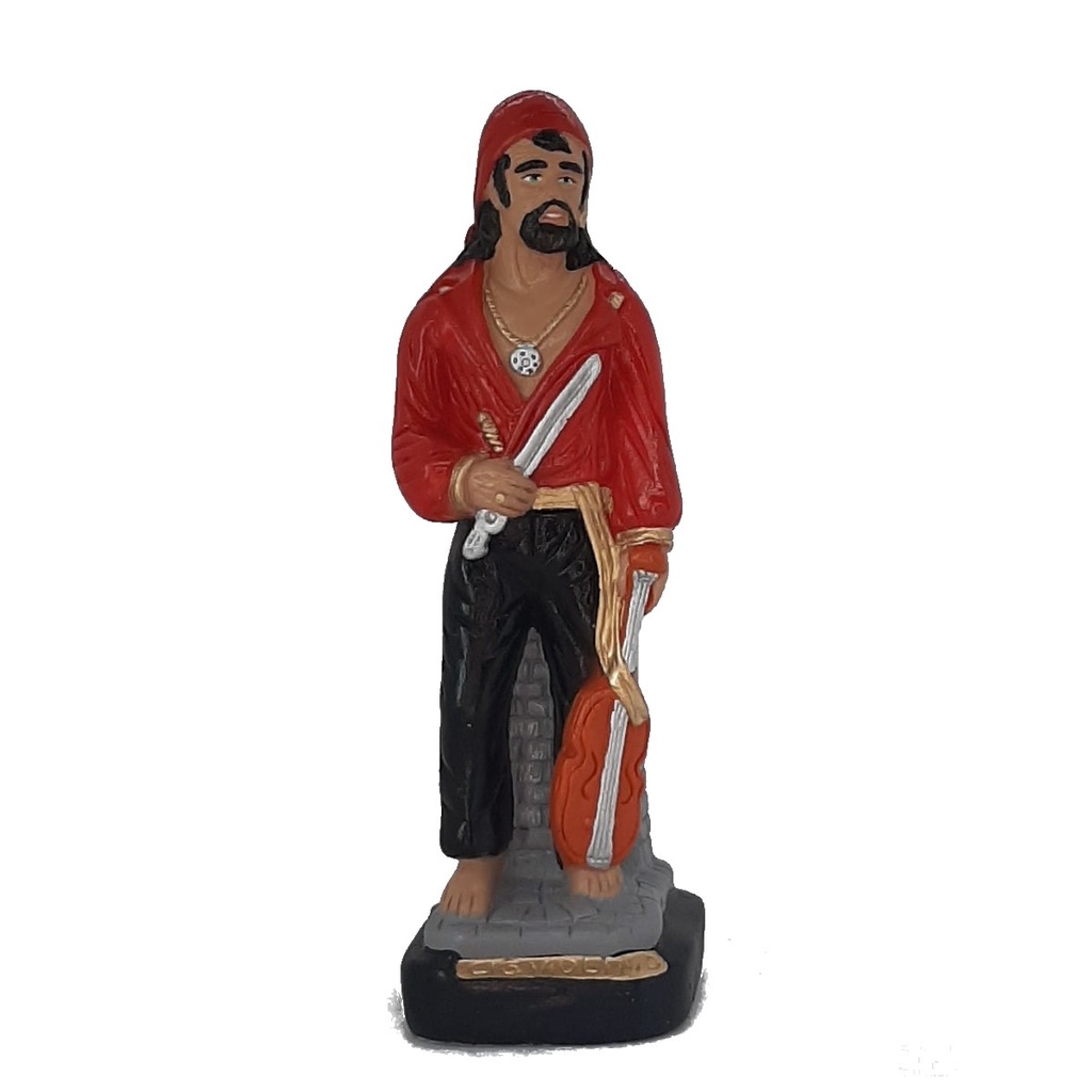 Estátua Cigano Violino Umbanda Candomblé Imagem Gesso 22cm