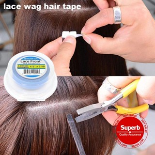 1.2cm * 3yard Fita Adesiva Dupla Face Para Extensão De Cabelo Com Cola À Prova D