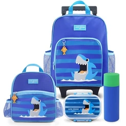 Kit Escolar Mochila Rodinha Lancheira Pote Porta Acessórios Jacki Design Infantil Escola e Passeio
