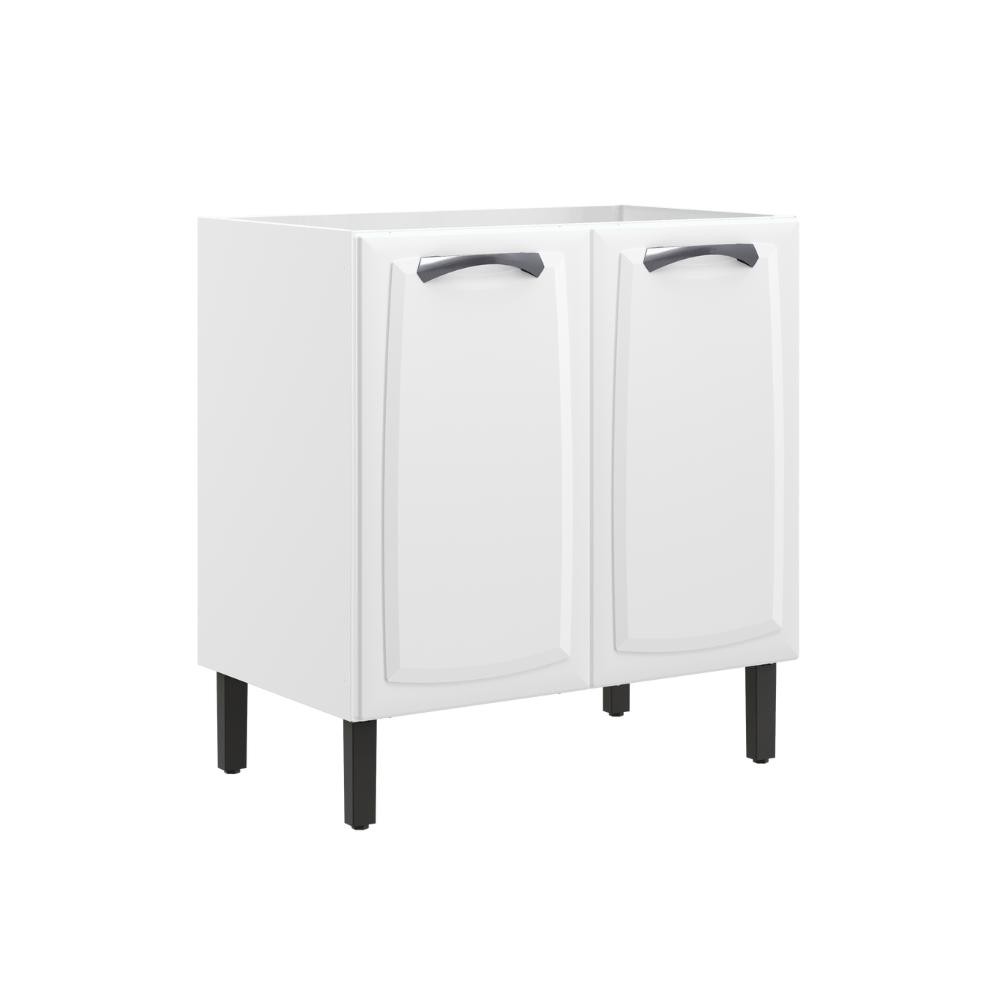 Balcão de Cozinha Itatiaia New Premium em Aço 2 Portas Branco Sem Tampo