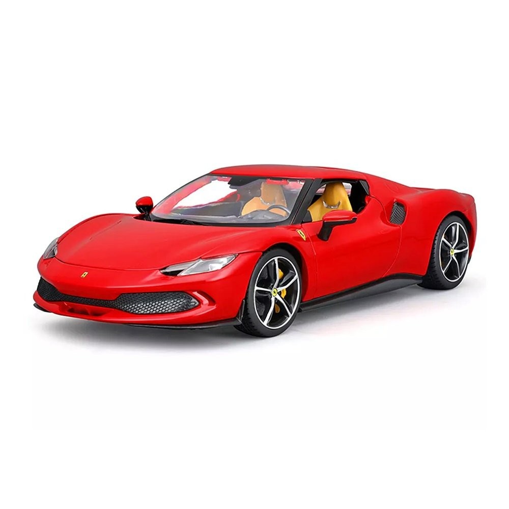 Miniatura Carro Ferrari 296 GTB Hybrid (2021) - Race e Play - Vermelho - 1:18 - Burago