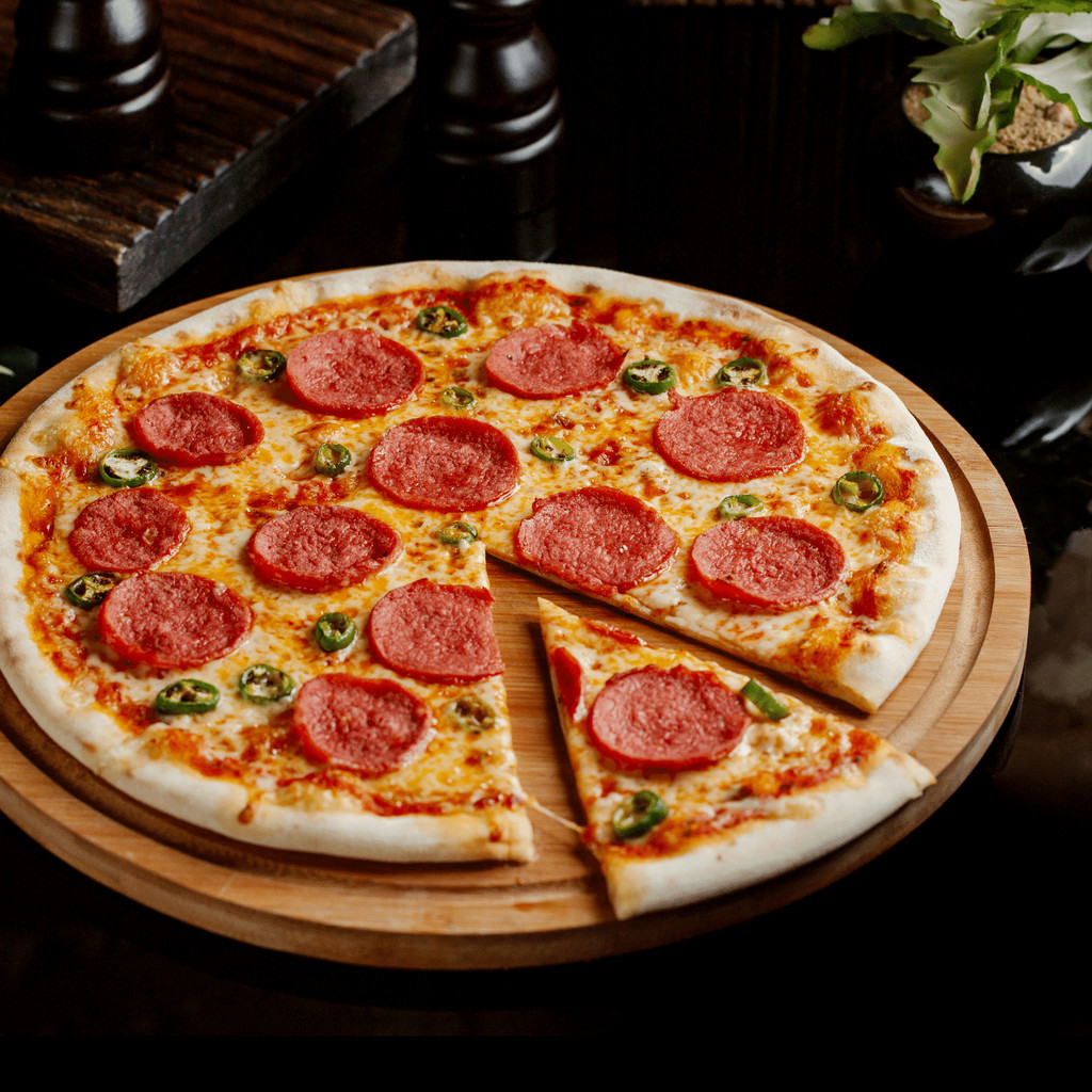 Tábua de Pizza Cortar e Servir em Bambu Supreme Redonda 35cm
