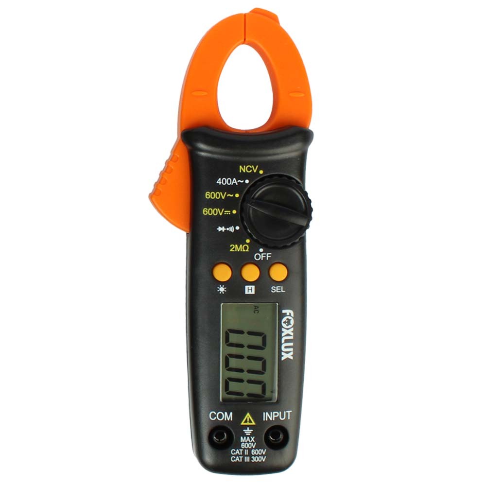 Alicate Amperímetro Foxlux Profissional 1000A Multímetro 16mm² com Bipe e Teste de Tensão em Oferta na Shopee