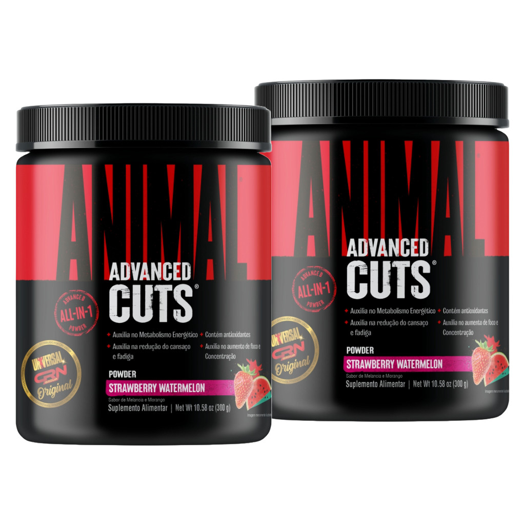 Kit 2X Animal Cuts Powder Strawberry Watermel 300g Universal