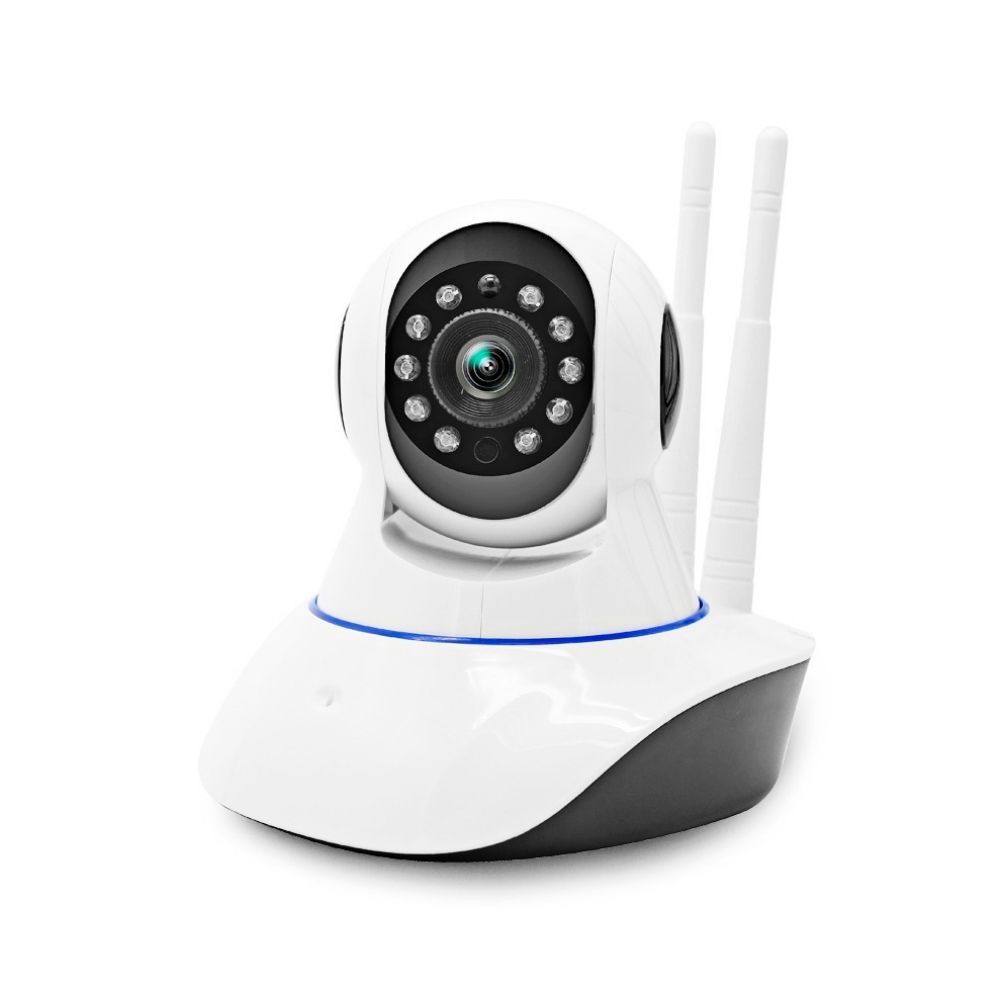 Câmera de Monitoramento Babá Eletrônica Com Antena Wifi Ethernet Sensor Movimento Visão Noturna IP