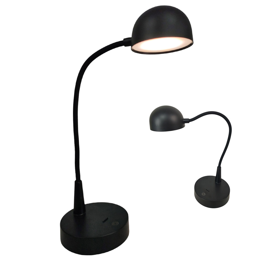 Luminaria Abajur Touch LED 3 Tons USB Recarregavel Flexivel Casa Trabalho Home Office Quarto Cabeceira Mesa Sala