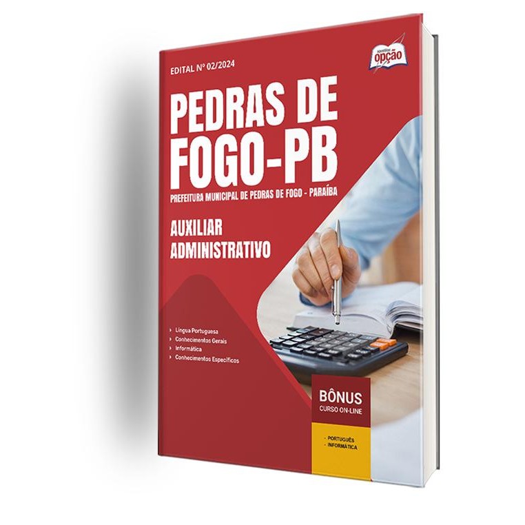 Apostila Prefeitura de Pedras de Fogo - PB  - Auxiliar Administrativo