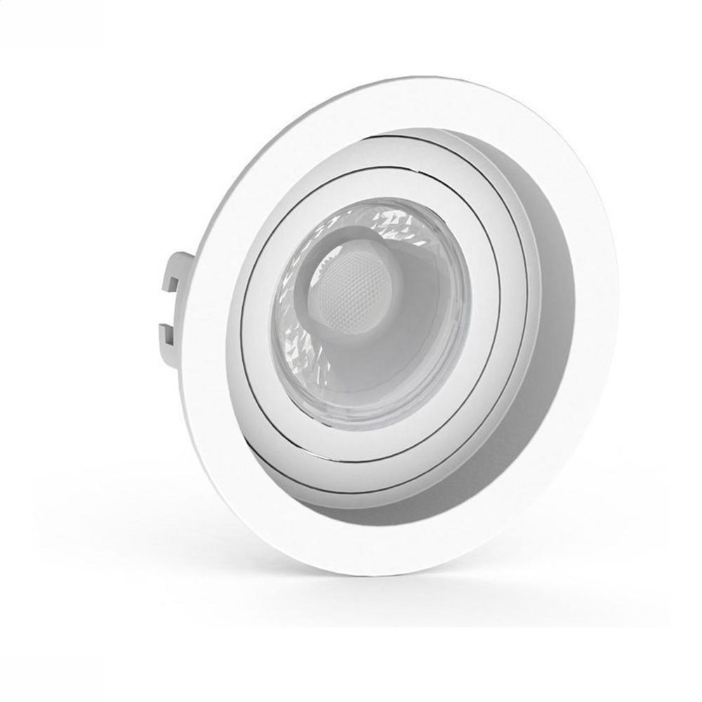 Spot Embutir Teto Ar70 Redondo Branco Recuado
