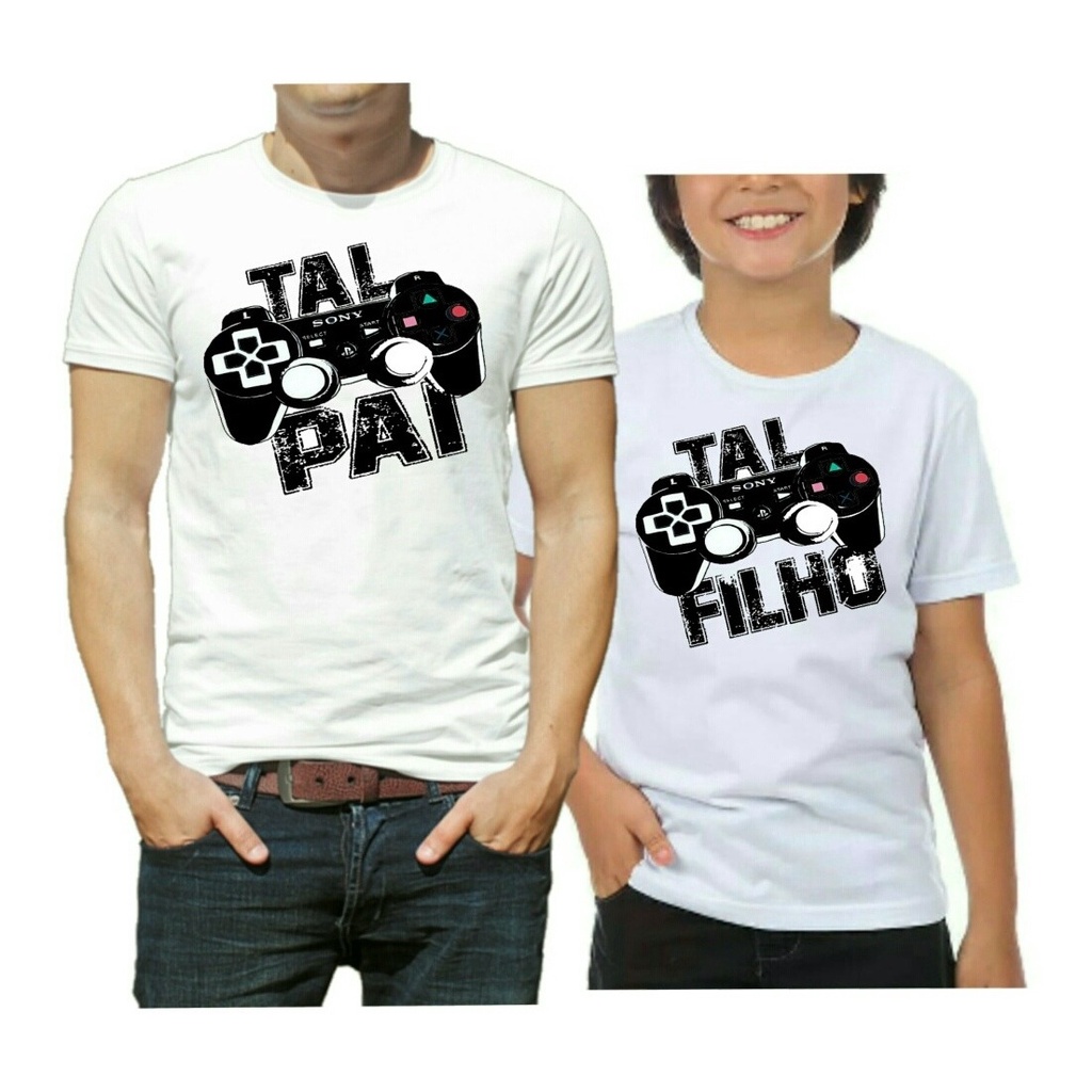 Kit 2 Camisetas Tal Pai Tal Filho Pai Filho Dia Pais Barato