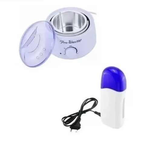 Kit Depilação Aquecedor Cera Panela Elétrica e Derretedor Roll-on Termocera
