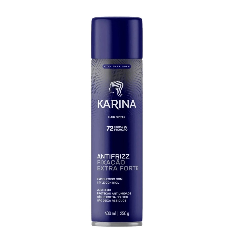 Karina Hair Spray Fixação Extra Forte Controle&Volume 400ml