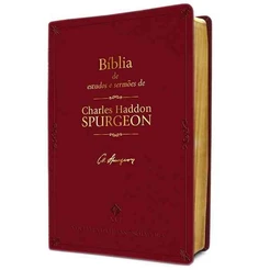 Bíblia de Estudos e Sermões de Charles H. Spurgeon | NVT | Bordô