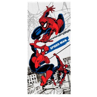 Toalha Felpuda de Banho Praia Piscina Algodão Estampada Spider Man Homem Aranha Lepper