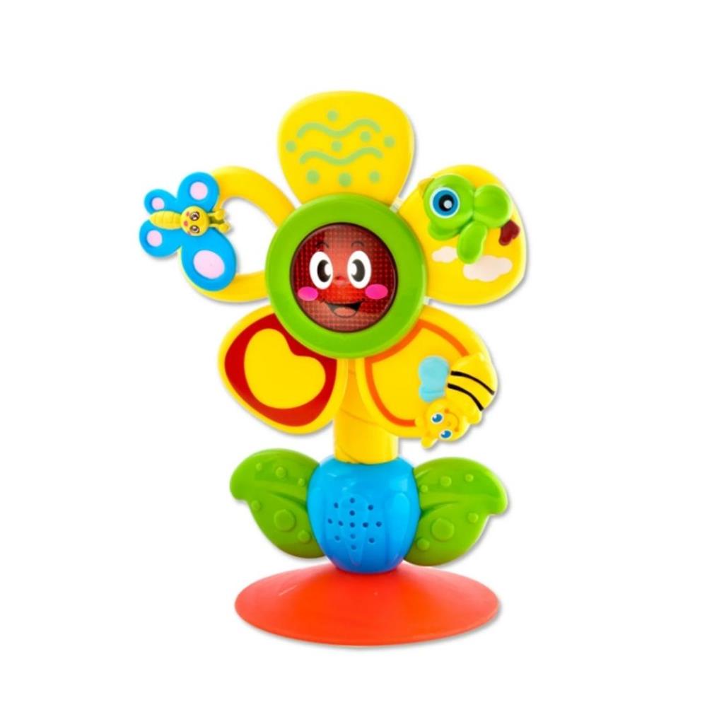 Flor Musical Brinquedo Interativo Giratorio Manual P/ Bebe Com Som E Luz - Zoop em Oferta na Shopee