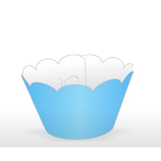 KIT  Saia Para Cupcake Azul Claro   12.6   ( Nc Toys Cupcake ) em Oferta na Shopee