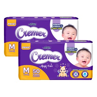 Kit 2 Fraldas Cremer Magic Care Mega M com 50un cada