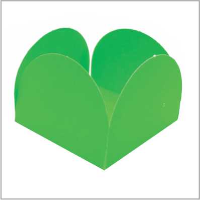 KIT  Forminhas Para Doces  Verde Limão 4 Pétalas 10.7   (Nc Toys Simples)